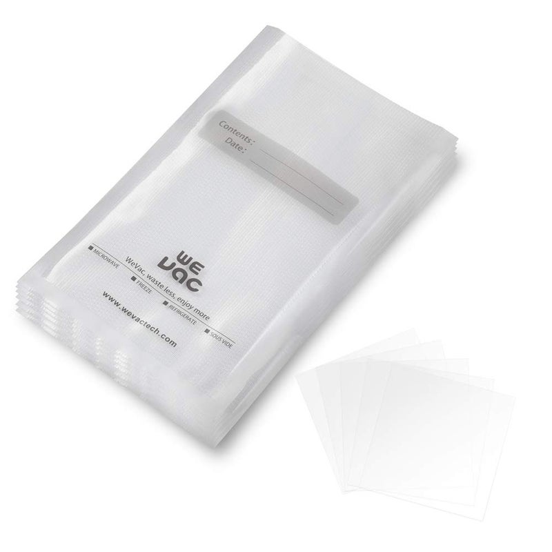 Wevac Vacuum Sealer Bags 100 Pint 6x10 Inch for Food Saver, Seal a Meal, Weston. Commercial Grade, BPA Free, Heavy Duty, Great for vac storage, Meal Prep or sous vide - Image 1